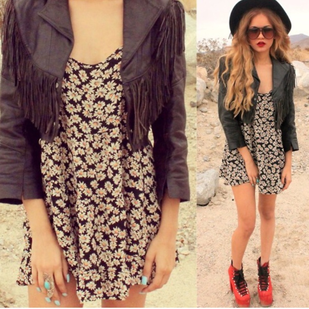 Rare Brandy Melville Sunflower Dress